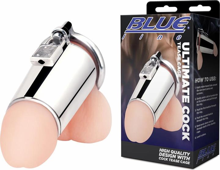 Actual product image Blue Line C&B GEAR Silicone Chastity Cage - Black