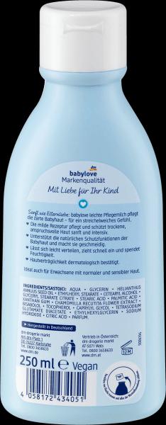 Actual product image dm babylove Care milk light, sensitive