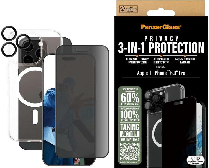 Productafbeelding PanzerGlass Privacy (1 Stuk, Apple iPhone 16 Pro Max)