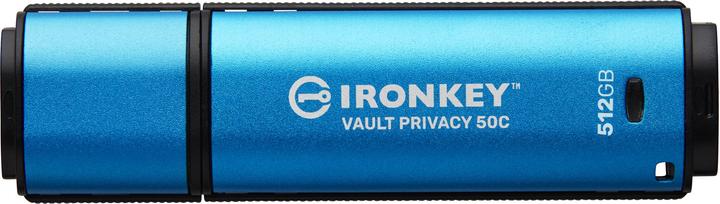 Produktbild Kingston Stick IronKey VP50C 512GB USB-C secure (512 GB, USB-C)