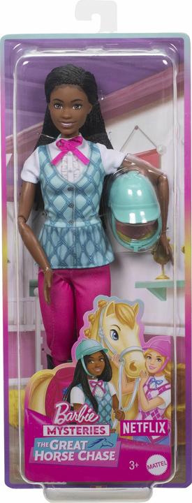 Actual product image Barbie Mysteries: The Mysterious Horse Adventure" Brooklyn" doll with riding outfit
