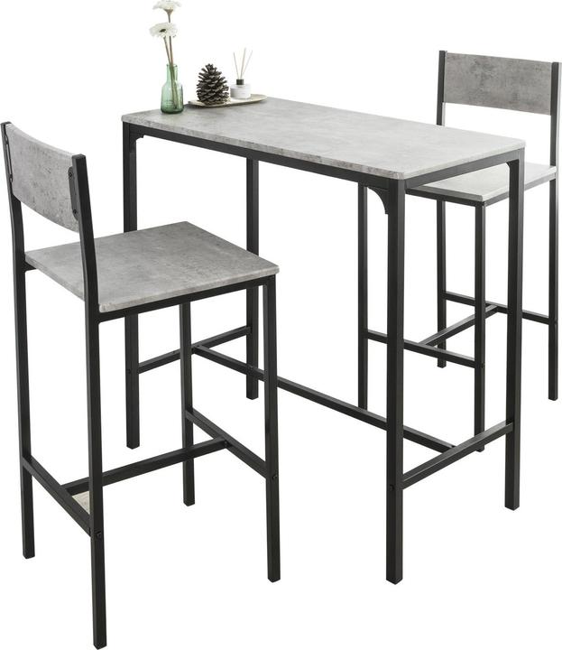 Immagine prodotto SoBuy Tavolo da bar con 2 sgabelli (89 x 45 x 87 cm)