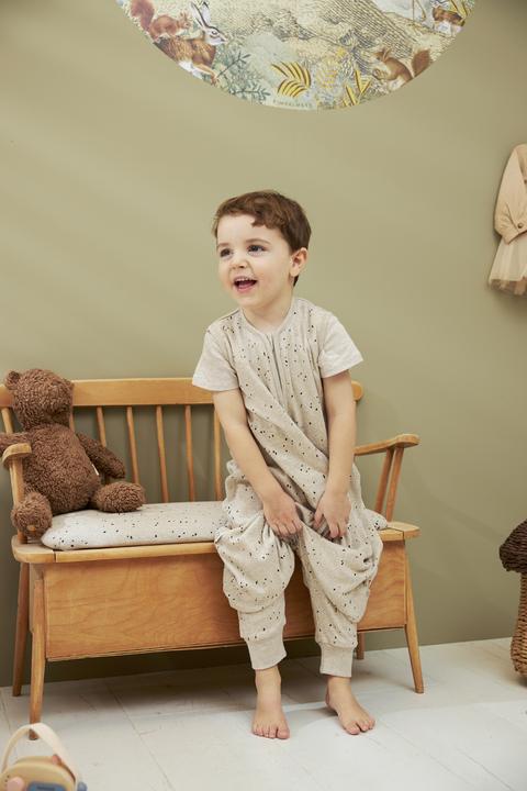 Image du produit Meyco Baby Rib Mini Spot bébé pyjama d'été - sable mélangé - 92cm (92 cm)