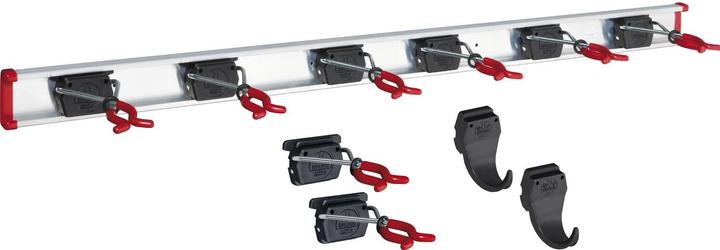 Actual product image Bruns Device holder set incl. 8 holders with 2 hooks and 1x rail length 1000 mm