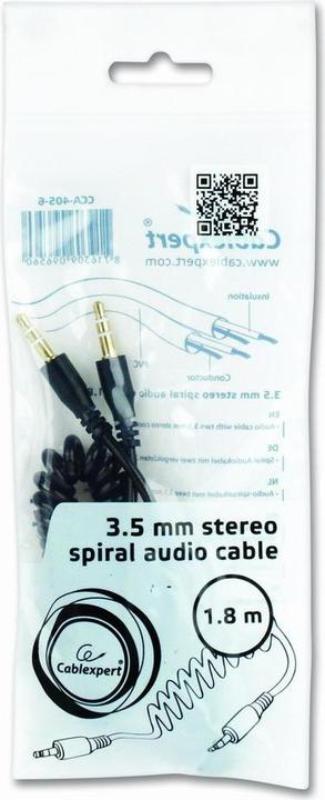 Produktbild Gembird CCA-405-6 Audio-Kabel 1,8 m 3.5mm (1.80 m, 3.5mm Klinke (AUX))
