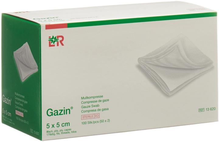 Actual product image Gazin Mullkompresse 5x5cm 8fach steril