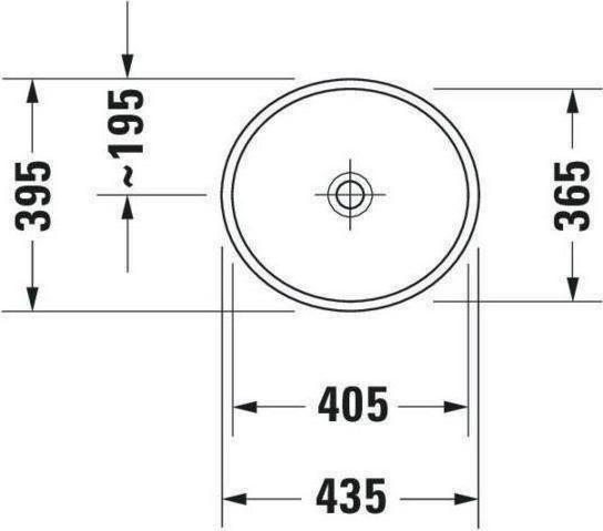 Produktbild Duravit Aufsatzbecken STARCK 2 o ÜL HLB 440x400mm geschli o HL weiss (395 mm, 435 mm)