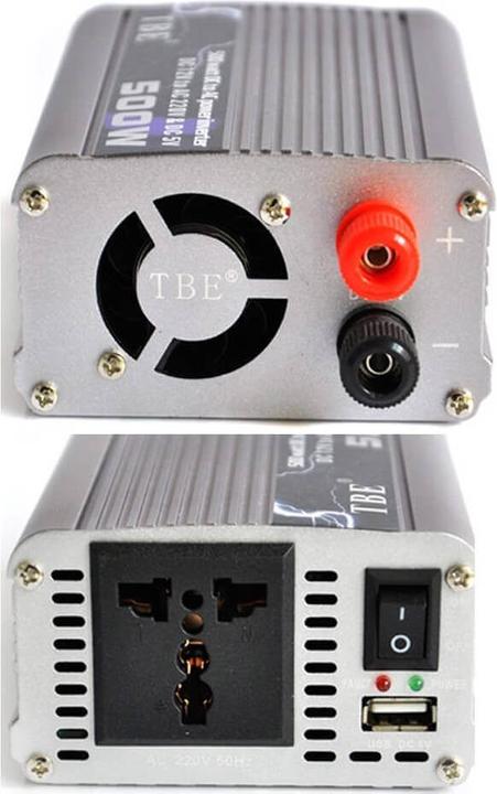 Produktbild Autosolar 500W Wechselrichter 12V-DC zu 230V-AC