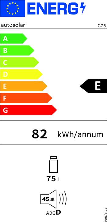 Energie-Label Autosolar Kühlbox 75L (75 l)
