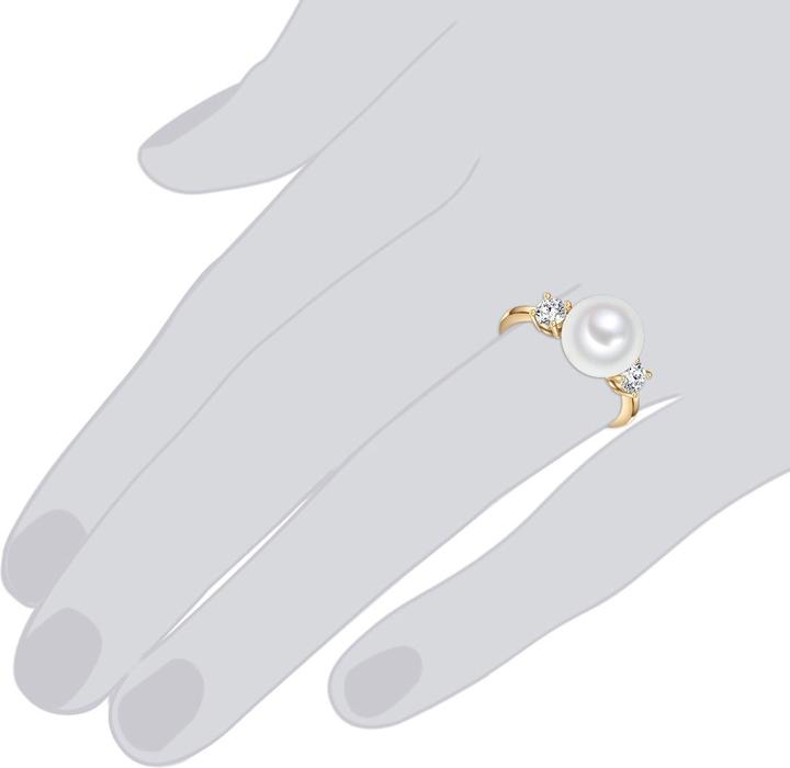 Image du produit Lulu & Jane Femme laiton zirconium perle de culture or jaune - 29629 (54)