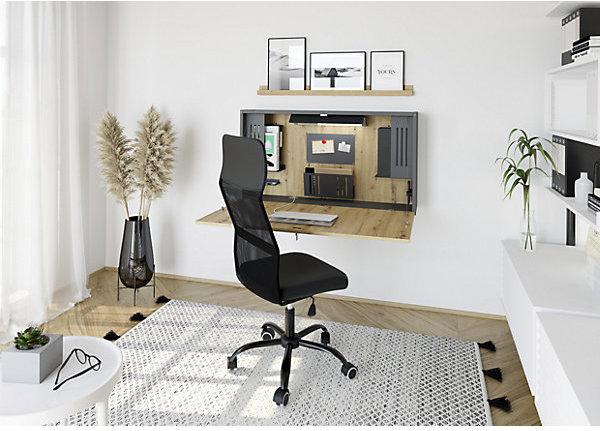 Image du produit Hammerbacher Bureau mural Mini-Office, h x l x p 650 x 1200 x 260 mm, blanc / blanc.