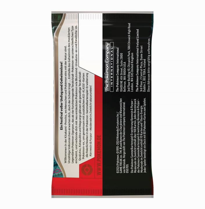 Actual product image Pokémon Pokemon Maskerade im Zwielicht Booster Pack (German, Booster Pack)