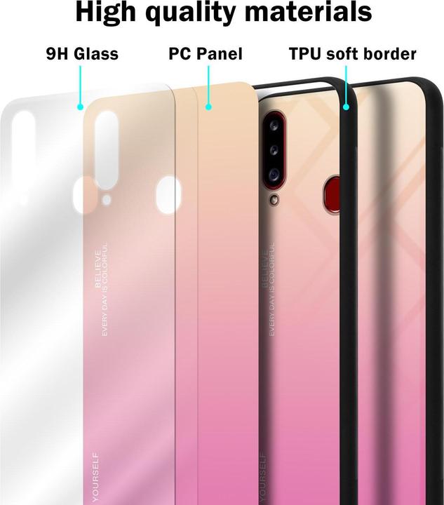 Actual product image Cadorabo TPU 2 colors glass cover (Samsung Galaxy A20s)