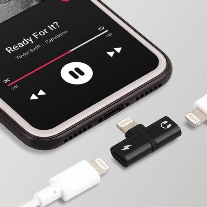 Image du produit ProMate iHinge-LT-Black Adaptateur Lightning 2 en 1 (Lightning, Lightning)
