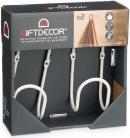 Actual product image Giftdecor set 2 white hoop hangers (2 -part)
