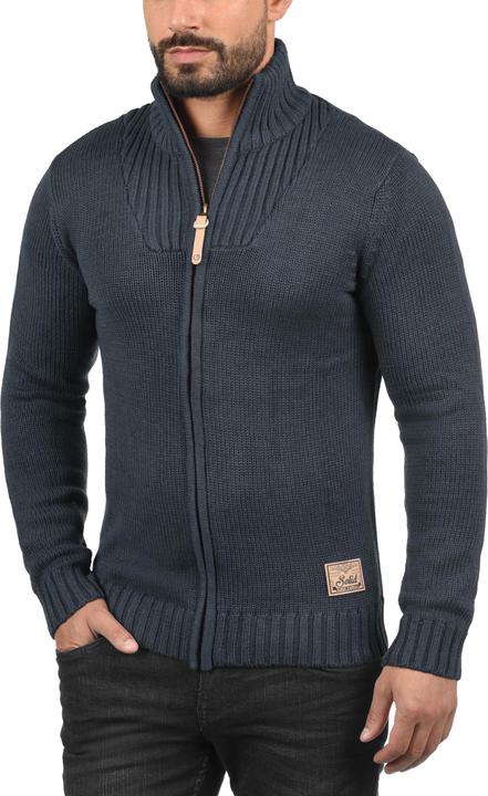 Image du produit Solid Poul Cardigan Gilet Veste En Grosse Maille Pour Homme Avec Col Droit (M)