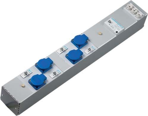 Produktbild Hager Steckdosenleiste ZAH005L 4xSchuko 16A 160x100x710 (4 x, CEE 7/3)