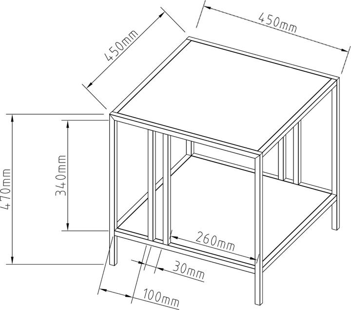 Actual product image En.Casa Kumlinge (45 x 45 x 47 cm)