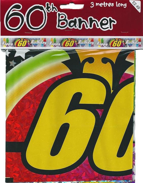 Actual product image Generic Text 60th Birthday Banner