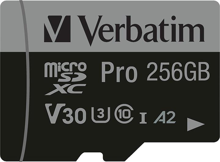 Image du produit Verbatim microSDXC-Card (256 Go, microSDXC, U3, UHS-I)