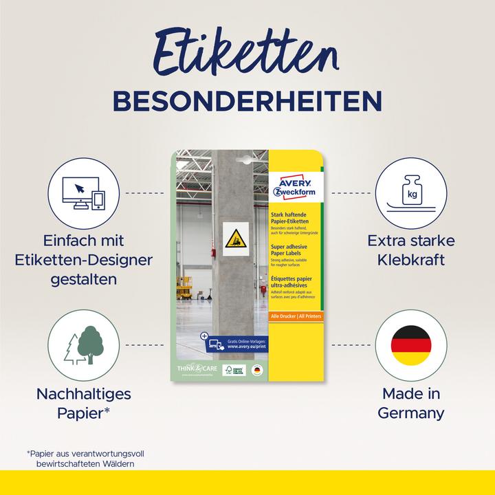 Produktbild Avery Papieretiketten