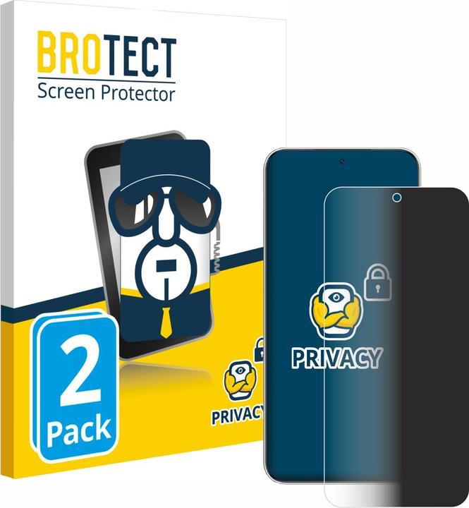 Productafbeelding BROTECT Anti-spionnetje privacyfolie Beschermfolie tegen blauw licht (2 Stuk, Nubia Rode Magie 7)