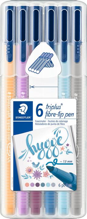 Actual product image Staedtler triplus color 323 triangular fibre-tip pens (Multinational, 6 x)