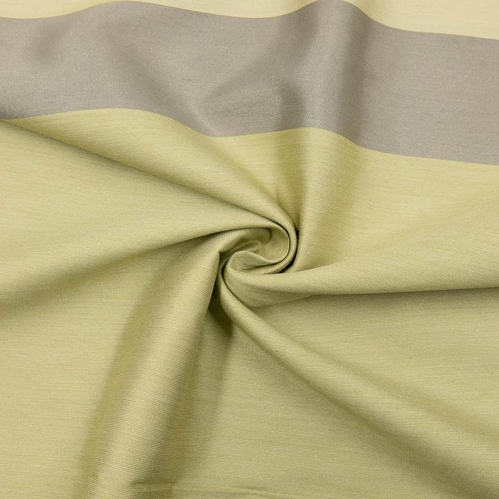 Actual product image Stoffrestposten Curtain fabric opaque - Striped in green - Minimum sales quantity: 1 metre