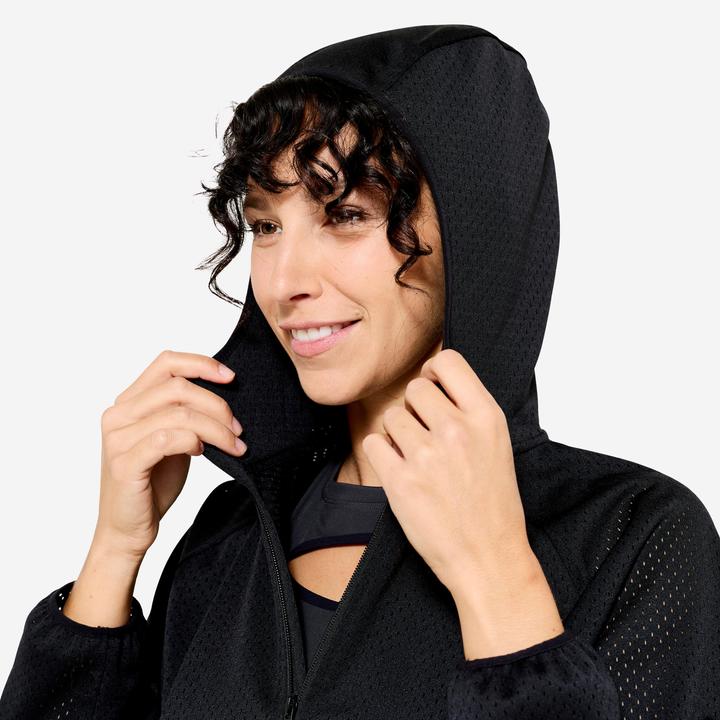 Produktbild Domyos Trainingsjacke Damen perforiert - Light schwarz (S)