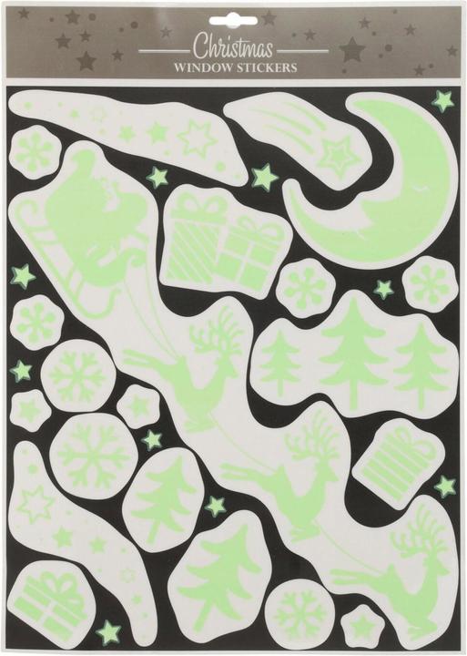 Actual product image Glow in the dark window stickers