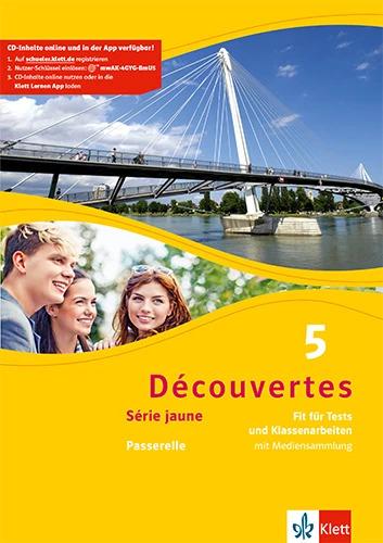 Actual product image Découvertes Série jaune 5. Fit für Tests und Klassenarbeiten. Arbeitsheft mit Lösungen und Audio-CD (French, German, Ernst Klett Publishers, 2016)