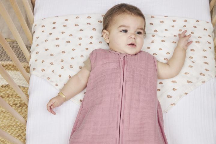 Productafbeelding Meyco Baby Uni hoeslaken ledikant - mousseline - wit - 60x120cm