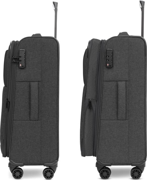 Redolz Essentials 12 MEDIUM 4-Rollen Trolley 67 cm mit Dehnfalte (61 l, L (90 - 115l))