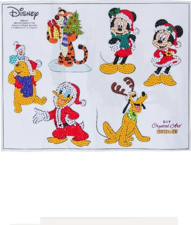 Actual product image Craft Buddy Disney Christmas Friends, 21x27cm Crystal Art Sticker Set