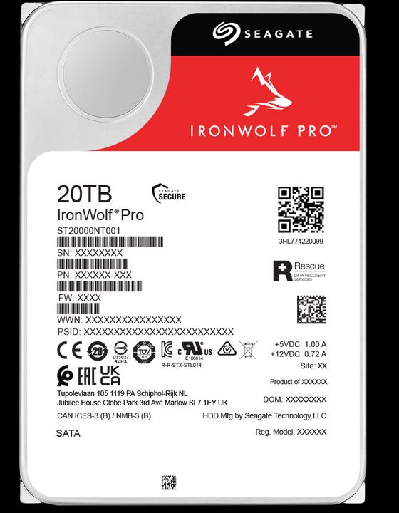 Produktbild Seagate IronWolf Pro High WRL (20 TB, 3.5", CMR)