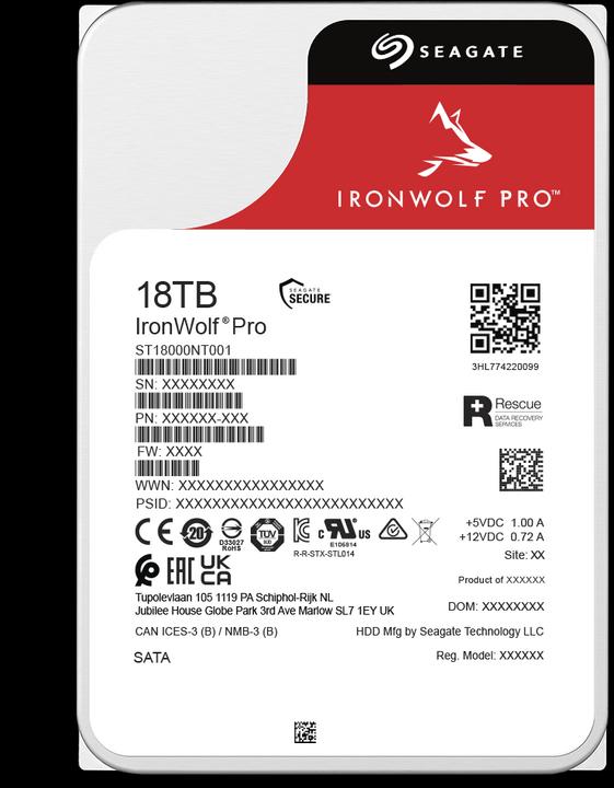 Produktbild Seagate IronWolf Pro High WRL (18 TB, 3.5", CMR)