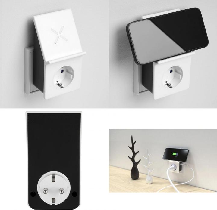 Produktbild REV USB-Ladeadapter mit Wireless Charging + 1x Steckdose (10 W)