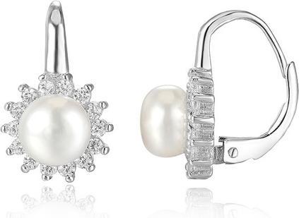 Produktbild Beneto Silver earrings with real pearls AGUC1168 (L)