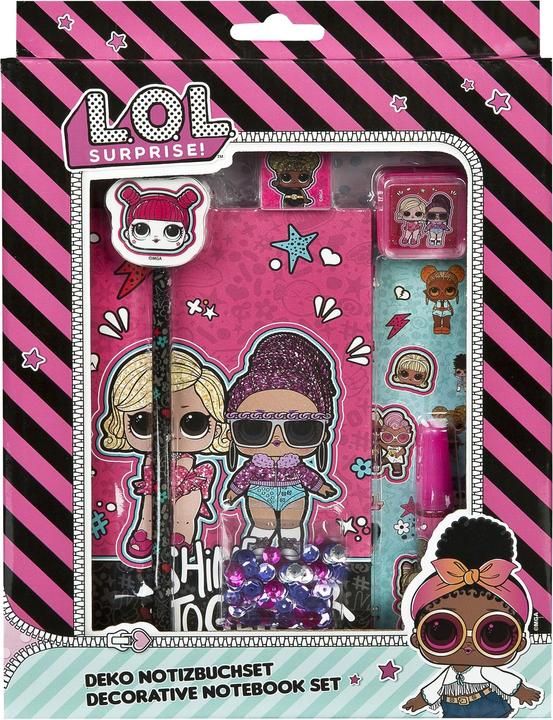 Produktbild Undercover Notizbuch LOL Surprise 11.8 x 17.7 cm, Blanko, Rosa/Schwarz (11.8 x 17.7 cm, Blanko, Harter Einband)