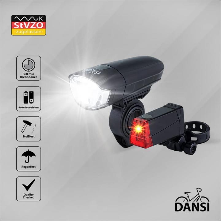 Image du produit Dansi Kit d'éclairage LED pour vélo Basic (90 lm, 35 lm)