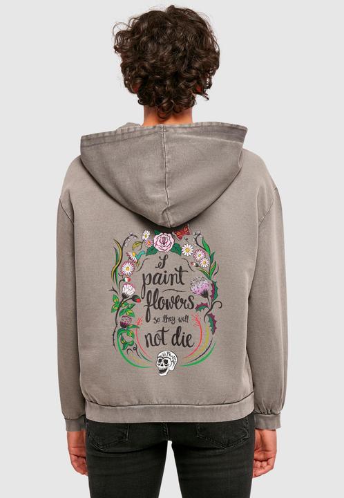 Produktbild Merchcode Ladies Frida Kahlo - Logo frame Acid Washed Oversize Hoody - 179721 (M)