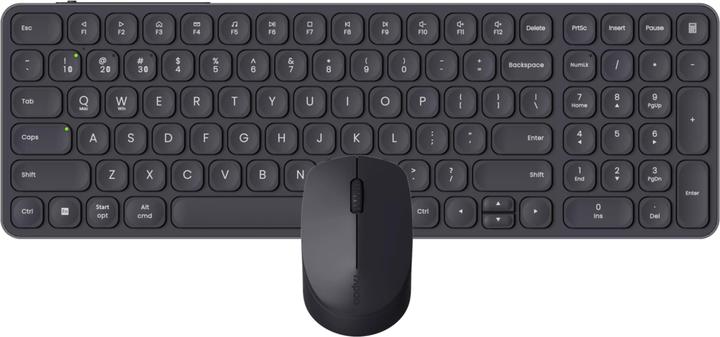 Actual product image Rapoo Wireless multi-mode desk set 9710M, QWERTZ, dark grey (00228037) (DE, Wireless)