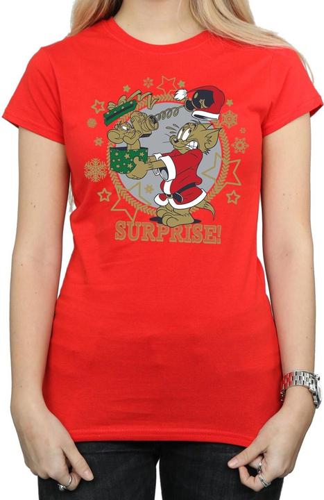 Immagine prodotto Tom & Jerry Christmas Surprise Maglietta Donna (M)