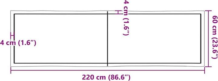 Actual product image VidaXL Aneta (220 x 60 x 6 cm)