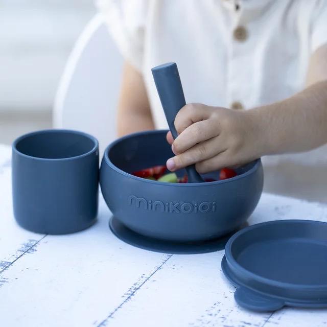 Actual product image Minikoioi BLW Set I Bowl with lid + spoon + cup