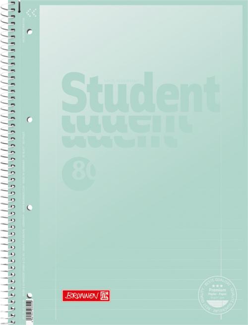 Produktbild 5 Collegeblöcke Student Pastell Lineatur 27 liniert DIN A4 Innen- und Aussenrand (A4, Liniert)