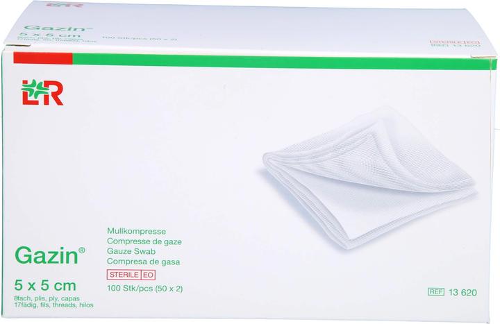 Actual product image Gazin Mullkompresse 5x5cm 8fach steril