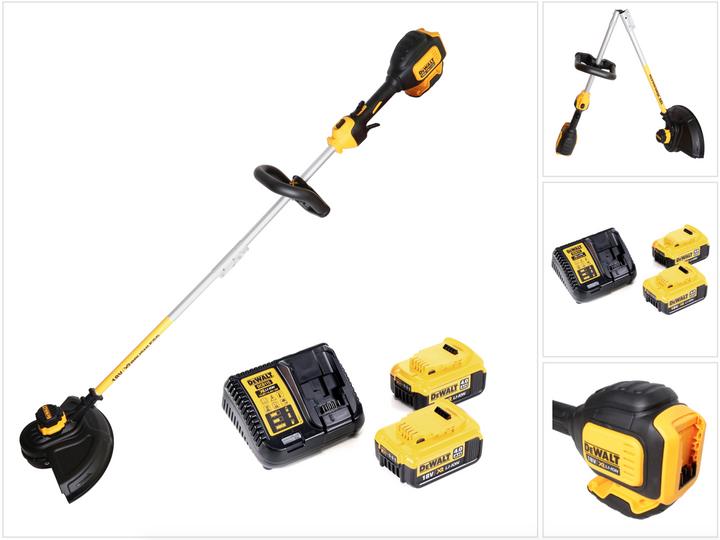 Actual product image DeWalt DCM 561 PBS 18 V Brushless Li-Ion Cordless String Trimmer with Split Shaft + 2 x Batteries (Trim line)