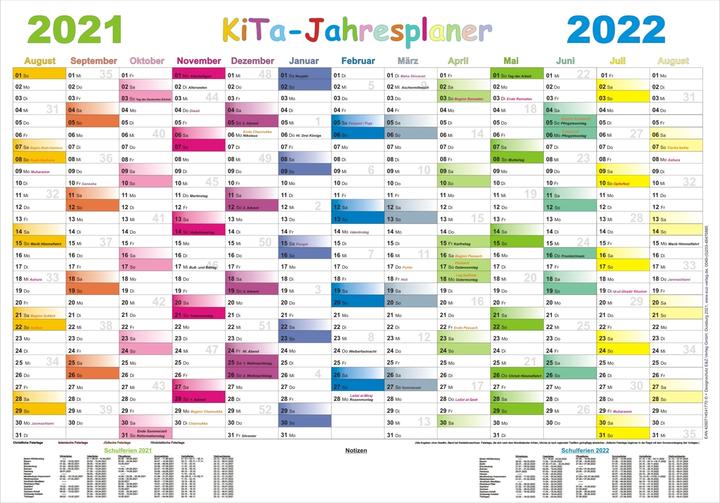 Produktbild Kita-Jahresplaner 2021/2022-Set (100 x 70 cm)