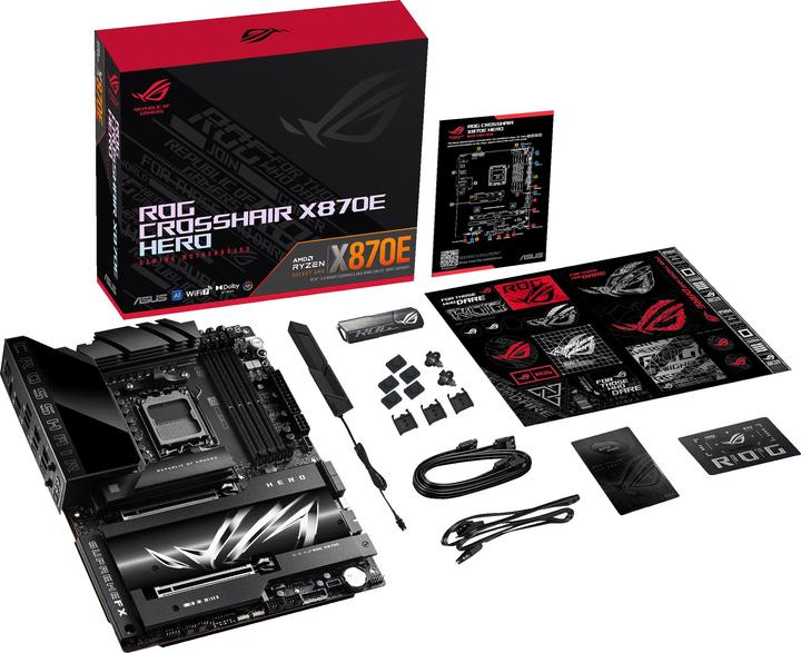 Actual product image ASUS Rog Crosshair X870e Hero (AM5, AMD X870E, ATX)